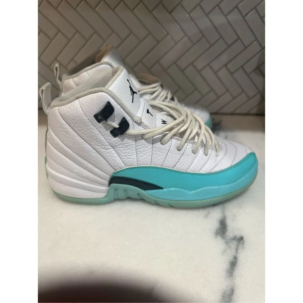 Nike Air Jordan Retro Light Aqua Sneakers Lace Up Size 6.5 510815-100